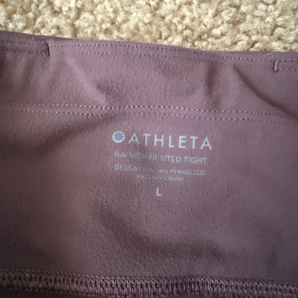 Athleta Mauve Patterned Leggings NWOT - Picture 7 of 7
